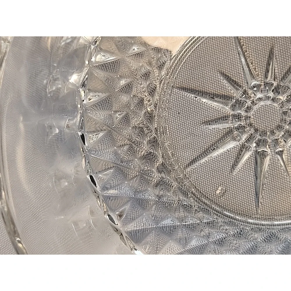 VTG 7-Pc‎ Arcoroc France Starburst Set Glass Serving Dish + 6 Side Bowls Elegant